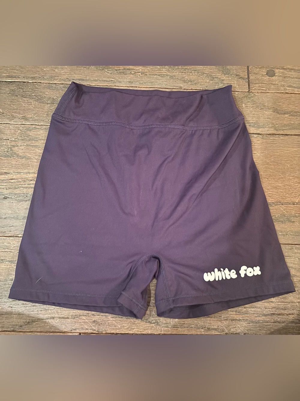 White Fox Boutique Navy Blue High-Rise Bike Shorts Size Small Casual Activewear